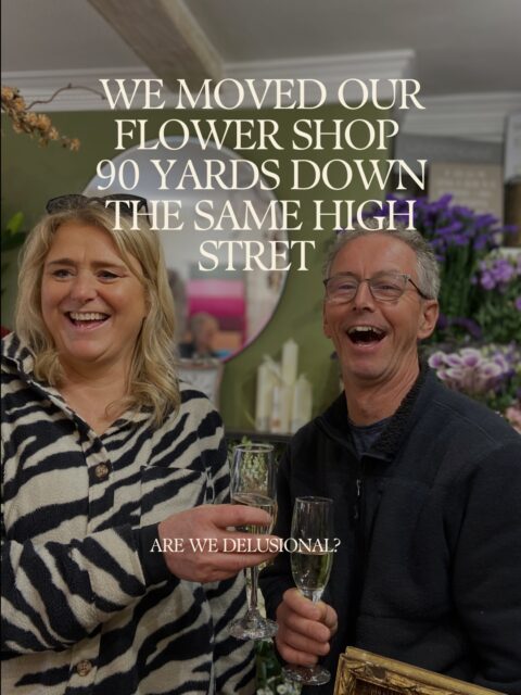 Are we delusional for moving our Florist 90 yards down the road? We don’t think so🤗

#florist #businessstory #couple #flowershop #property